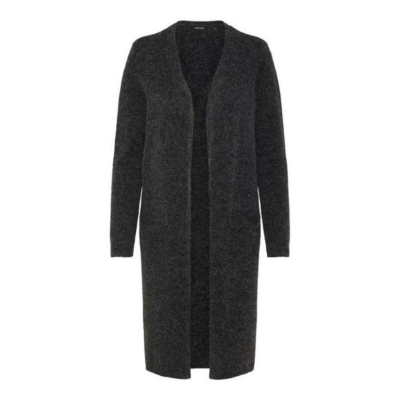 VERO MODA Doffy Long Open Cardigan in Black - XS NWT - Picture 4 of 4